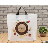 Yiwu wholesale color printing plastic die cut handle shopping bag