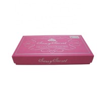 High end printed pink hair extension box with lid