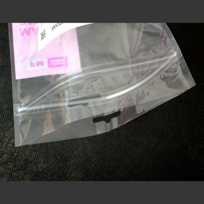 Clear plastic zipper bag with handle logo and zipper lock plastic ziplock bag