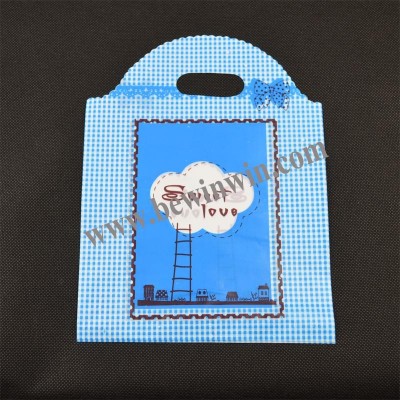 High Quality Designer Printing Patch Handle Die Cut Plastic Shopping Bag