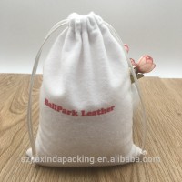 White Cotton Flannel Dust Bag For Leather Wallet